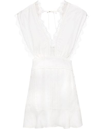 IRO Lace-Detail Mini Dress - White