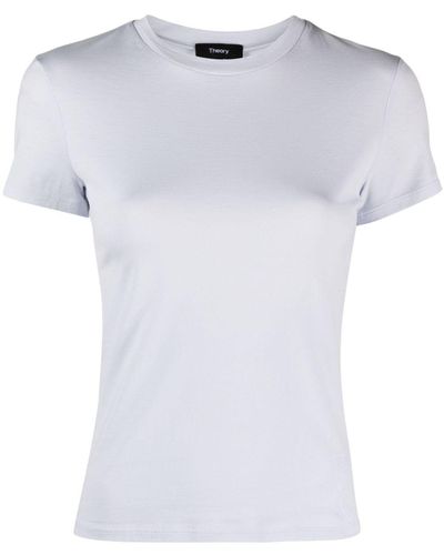 Theory Camiseta con cuello redondo - Blanco