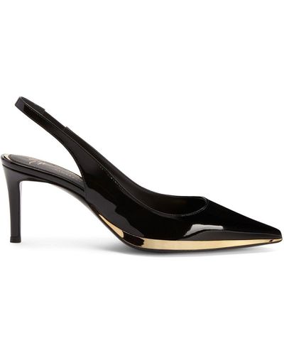 Giuseppe Zanotti 70mm Pointed Slingback Court Shoes - Black