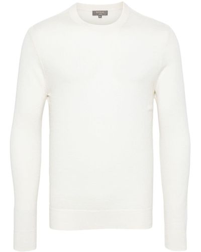 N.Peal Cashmere Covent Fg Cashmere-silk Jumper - White