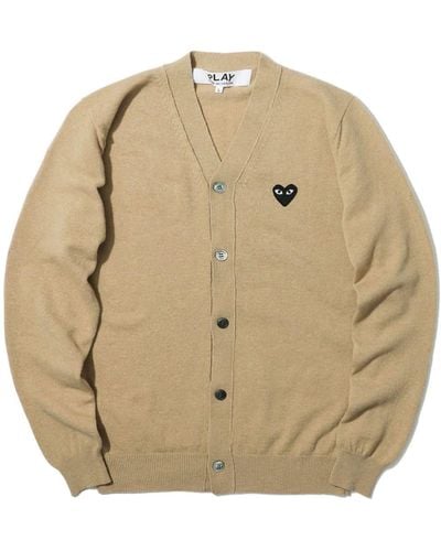 COMME DES GARÇONS PLAY Embroidered Heart Cardigan - Natural