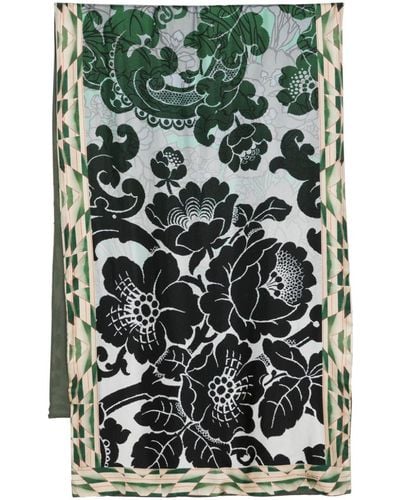 Pierre Louis Mascia Aloesta floral-print silk scarf - Verde
