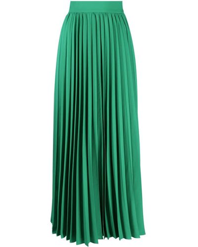 P.A.R.O.S.H. Pleated Midi Wrap Skirt - Green