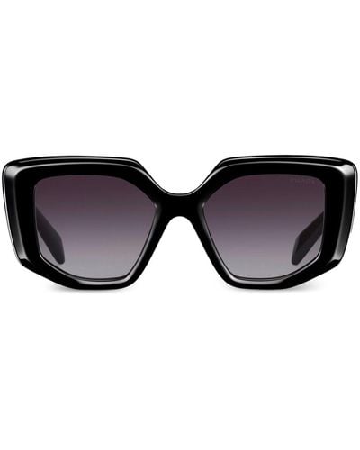 Prada Sonnenbrille mit Oversized-Gestell - Schwarz
