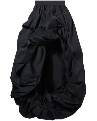 Emilio Pucci Asymmetric Taffeta Full Skirt - Black