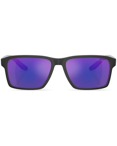 Prada Linea Rossa Rectangle-frame Sunglasses - Purple