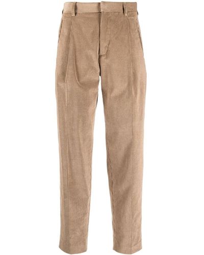 Woolrich Pantalon en velours côtelé à détails plissés - Neutre