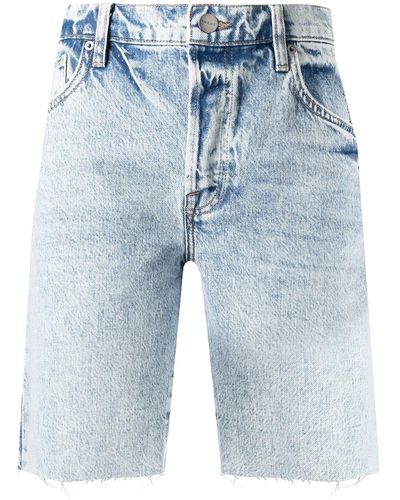 FRAME Pantalones vaqueros cortos con efecto lavado - Azul