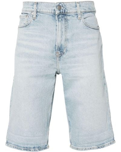 Calvin Klein Zip-up Denim Shorts - Blue
