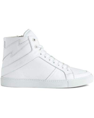 Zadig & Voltaire Zv1747 Leather High-top Trainers - White