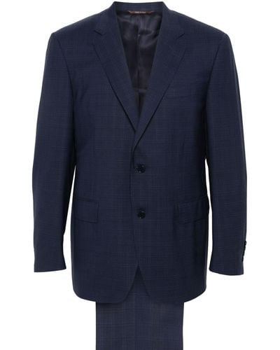 Canali Single-Breasted Wool Suit - Blue