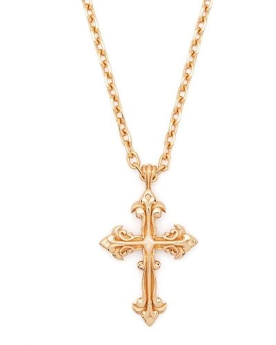 Emanuele Bicocchi Cross-pendant Polished-finish Necklace - Metallic