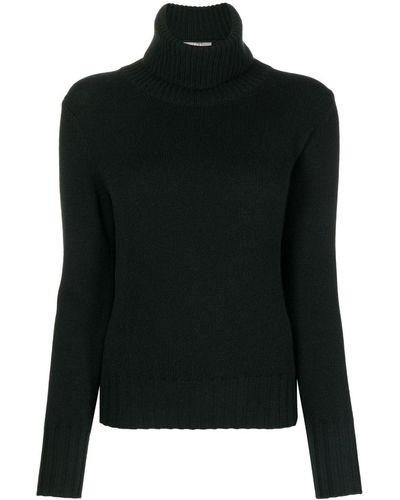 N.Peal Cashmere Pull en cachemire biologique à col roulé - Noir