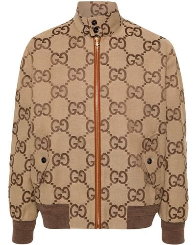 Gucci ジャンボGGキャンバス ジャケット, Size 50, ベージュ, ウェア - ブラウン