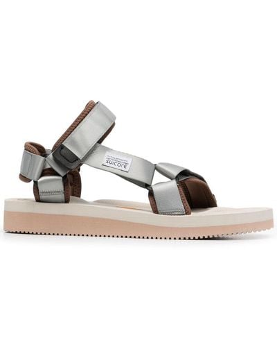 Suicoke Touch-strap Flat Sandals - Grey