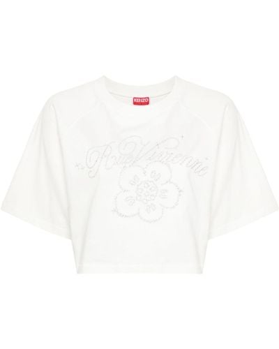 KENZO Boke-flower T-Shirt aus Bio-Baumwolle - Weiß