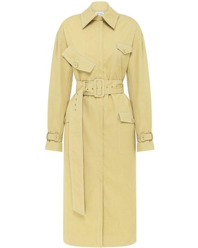 Anna Quan Spencer Belted Trenchcoat - Yellow