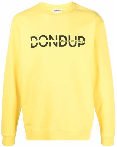 Dondup Chest-logo Crewneck T-shirt - Yellow