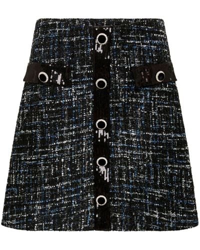 Rebecca Vallance Tweed A-line Skirt - Black