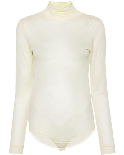 Maison Margiela Four-stitch Sheer Bodysuit - White