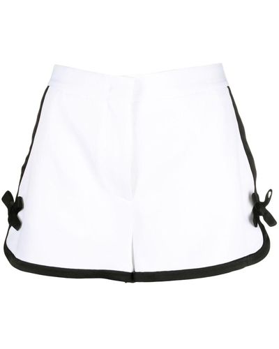 MSGM Bow-detailing Mid-rise Mini Shorts - Black