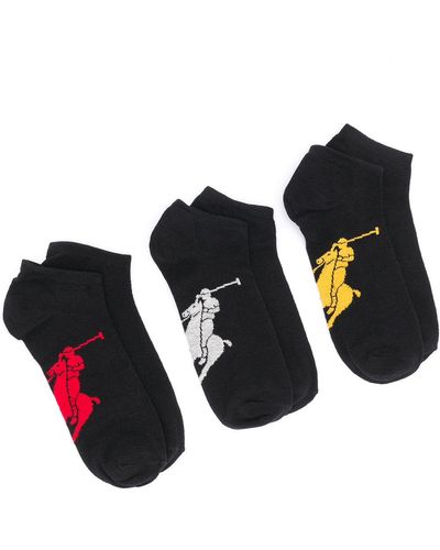 Polo Ralph Lauren Pony Motif Ankle Socks - Black