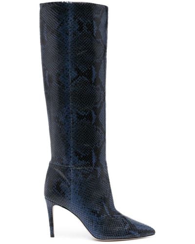 Paris Texas Stiletto 85mm Leather Boots - Blue