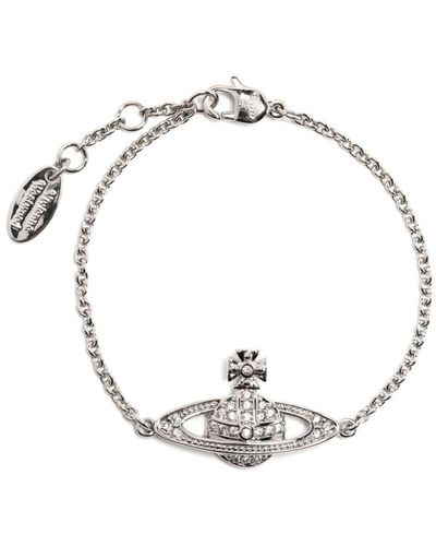 Vivienne Westwood Bracelet Mini Bas Relief à breloque - Blanc