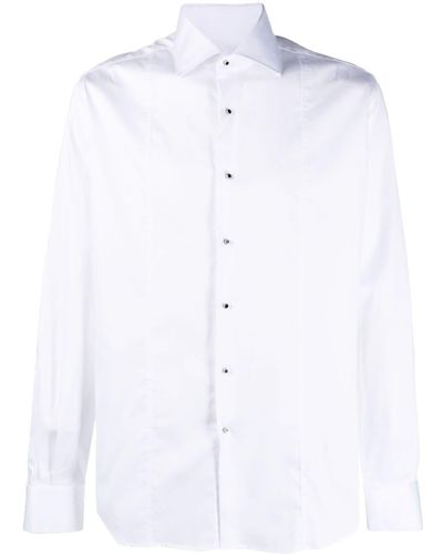 Karl Lagerfeld Paneled Cotton Shirt - Blue