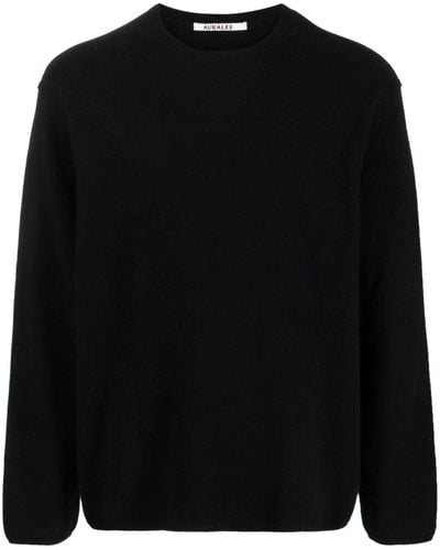 AURALEE Drop-shoulder Sweater - Black