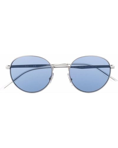 Ray-Ban Logo Round Frame Sunglasses - Metallic