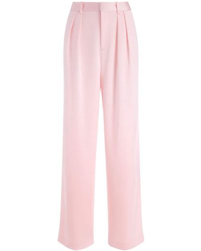 Alice + Olivia Pantalones Pompey con pinzas y talle alto - Rosa