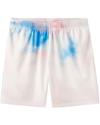 John Elliott Shorts mit Batikmuster - Blau