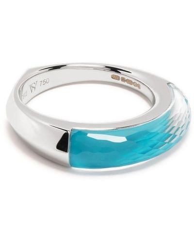 Stephen Webster 18kt White Gold Stack Turquoise Ring - Blue