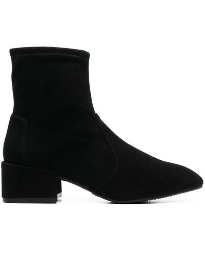 Stuart Weitzman Slip-on Enkellaarzen - Zwart