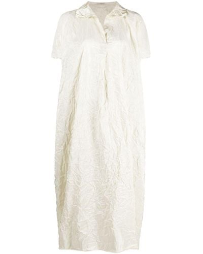 Daniela Gregis Embroidered Shirt Maxidress - White