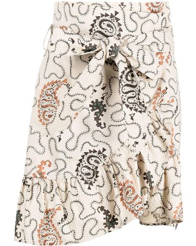 Isabel Marant Paisley Print Asymmetric Skirt - Multicolour