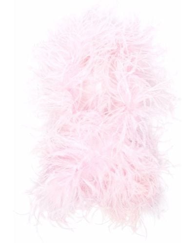 Styland Schal mit Straußenfedern - Pink