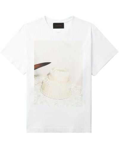 Simone Rocha Cutting Cake Cotton T-shirt - White