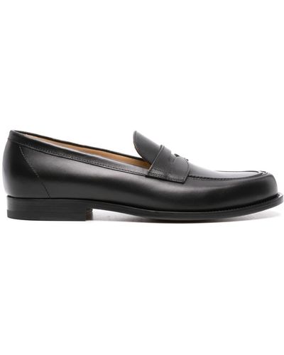 SCAROSSO Austin Leather Loafers - Black