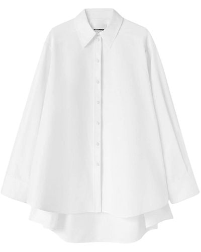 Jil Sander Oversized-Hemd mit Cut-Out - Weiß