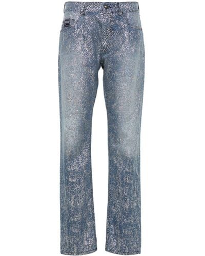 Versace Jeans Couture Mis Waist Skinny Jeans - Blauw