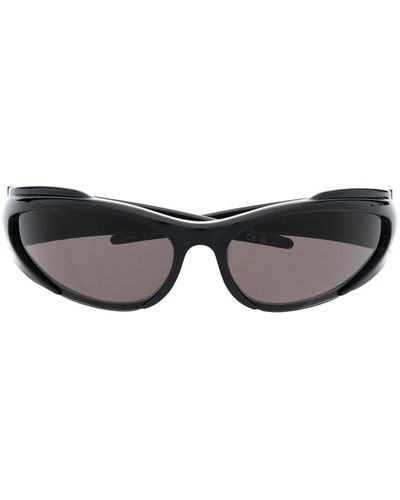Balenciaga Reverse Xpander Rectangle-frame Sunglasses - Brown