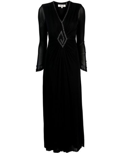 Diane von Furstenberg Aylin Decorative-stitching Maxi Dress - Black