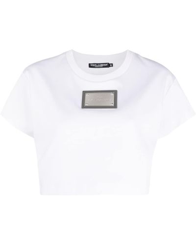 Dolce & Gabbana X Kim Dolce&gabbana ロゴ クロップド Tシャツ - ホワイト
