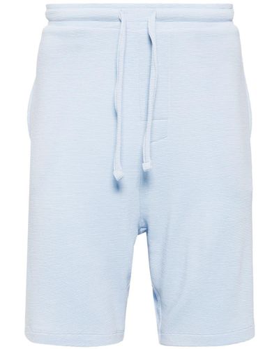 BOSS Logo-embroidered Track Shorts - Blue