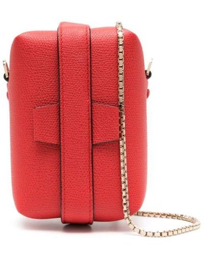 Valextra Tric Trac Folded-design Leather Mini Bag - Red