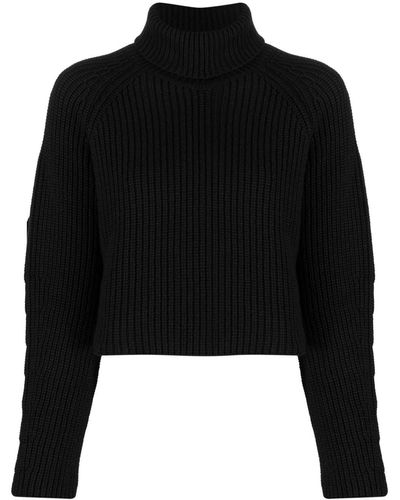 Societe Anonyme Ribbed-knit Roll-neck Sweater - Black