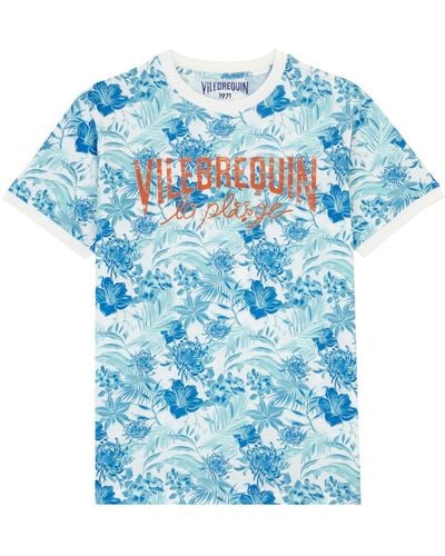 Vilebrequin T-Shirt mit grafischem Print - Blau