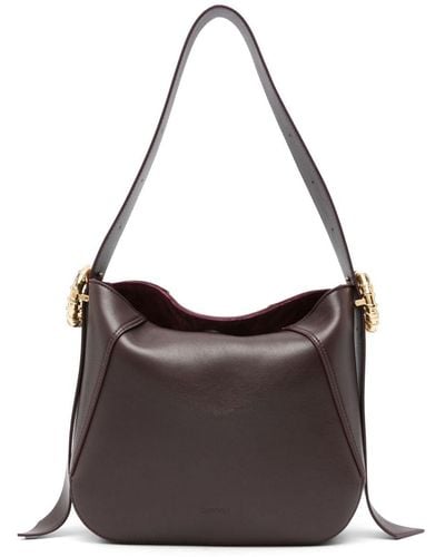 Lanvin Melodie Leather Shoulder Bag - Brown
